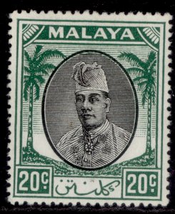 MALAYSIA - Kelantan GVI SG72, 20c black & green, M MINT.