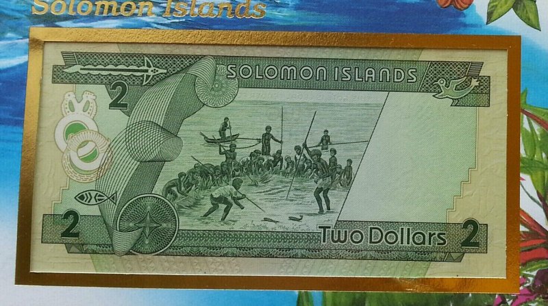 Solomon Islands Bird 1995 Parrot Pet Fauna Flower FDC (banknote cover) *c scan