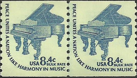 # 1615C Mint Never Hinged ( MNH ) Line Pair PIANO