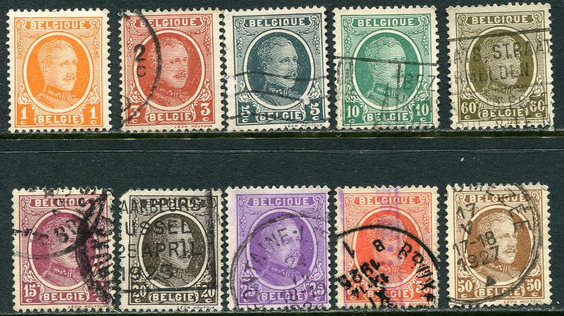 Belgium Lot 2175 Belgique Belgie 1922-7 Michel 170-180 parts 227 1-60 cents 