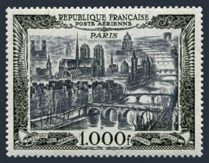 France C27, MNH. Michel 865. Air Post 1950. View of Paris.