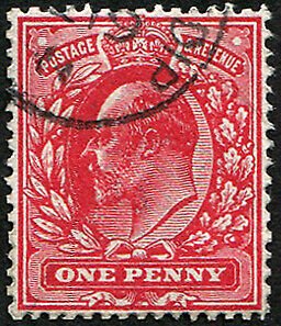 GB 1911 1d sg280 intense rose-red very fine used well centred crisp part 1911