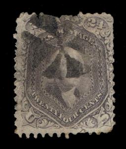 AFFORDABLE GENUINE SCOTT #78b 1862 GRAY 24¢ WASHINGTON SCV $425 IF PERFECT