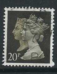 GB QE  II  SG 1469 Harrison  15 x 14 phosporised apaper Used from booklet