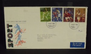 15479   GREAT BRITAIN   FDC # 924-927     Sport