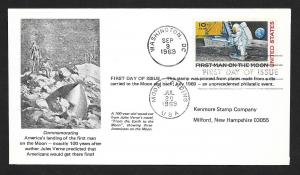 UNITED STATES FDC 10¢ First Man on Moon 1969 Kenmore