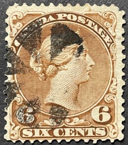Canada, Scott 27, Used, Pencil Marks and a Few Short Perfs(pic)