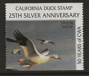 CA25 1995 $10.50 Duck stamp  vf mint nh