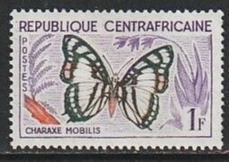 1961 Central African Rep - Sc 5 - MH VF - 1 single - Butterflies