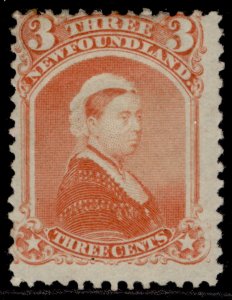 CANADA - Newfoundland QV SG36, 3c vermilion, M MINT. Cat £300.