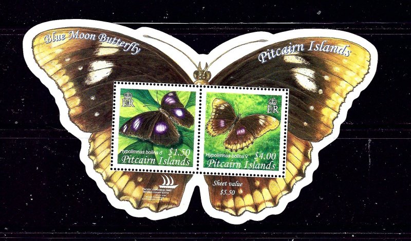 Pitcairn Is 615 MNH 2005 Butterflies S/S