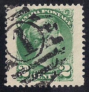 Canada #36 2 cent JUMBO Stamp used EGRADED VF-XF 86 Fault