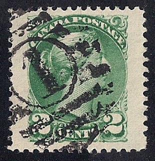 Canada #36 2 cent JUMBO Stamp used EGRADED VF-XF 86 Fault