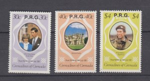 J45841 JL,Stamps 1981 grenada grenadines set mnh color change ovpt,s 15 x 14 1/2