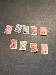 Stamps Siberia 1-4, 6-10 never hinged