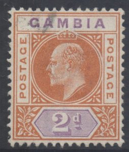 Gambia Scott 30 - SG47, 1902 Edward VII 2d used