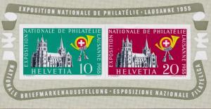 Switzerland 1955 Lausanne Expo. Souvenir Sheet VF/NH(**)