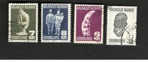 1978-80 Gronland Greenland SCOTT #102-05 Θ used stamp set