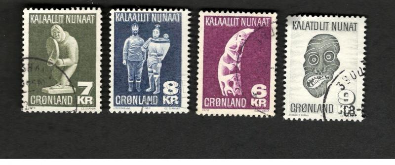 1978-80 Gronland Greenland SCOTT #102-05 Θ used stamp set