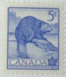 CANADA 1954 #336 Wildlife (Beaver) - MNH