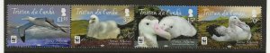 Tristan Da Cunha 2013 Albatross sg.1063-6 strip of 4 MNH