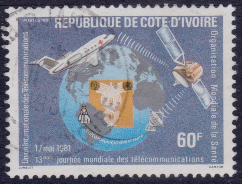 Ivory Coast, 1981, World Telecommunications Day, 60F, used*
