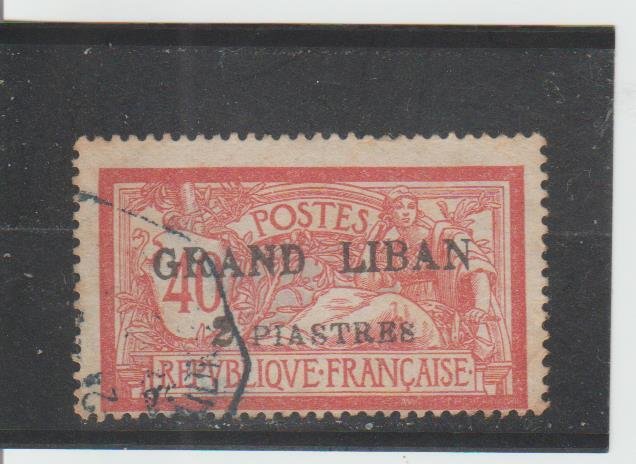 Lebanon  Scott#  33  Used  (1924 Surcharged)