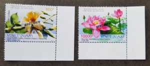 *FREE SHIP Vietnam Argentina Joint Issue Flower 2008 (stamp margin MNH *Specimen