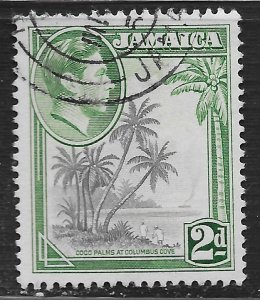 Jamaica #119a 2p Coco Palms at Columbus Cove ~ Used