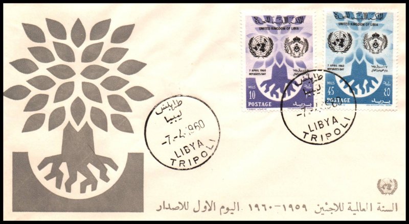 Libya 187-188 U/A FDC