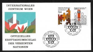 UN Vienna 18-19 IYDP Headquarters Cachet FDC First Day Cover