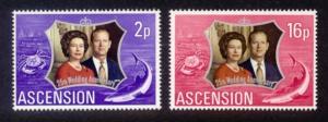 Ascension Sc# 164-5 MNH Silver Wedding Anniversary