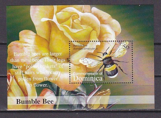 Dominica, Scott cat. 2383 only. Bumble Bee s/sheet. ^