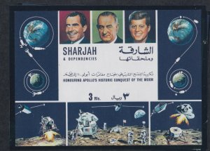 Sharjah # MIBlock53-54, Apollo 11 Moon Landing, Souvenir Sheets, Mint NH