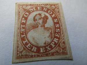US Local Stamps 1844, Scott # 117L9 Pomeroy's Letter Express 5c Chocolat...