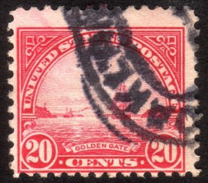 1923, US 20c, San Francisco Bay, Used, Sc 567