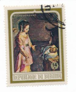 Burundi 1968 Scott C94 CTO - 14 fr, Christmas, painting