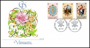 Vanuatu 308-310 Royal Wedding Fleetwood U/A FDC