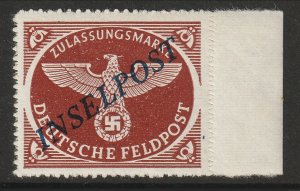 Germany Rhodes Inselpost 10BbI Mint NH / Margin Hinged / Signed - S42827