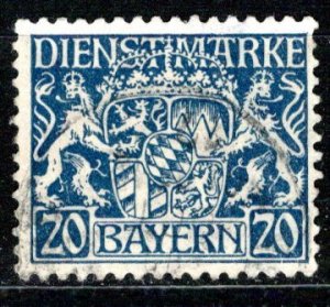 German States Bavaria Scottl # O14, used