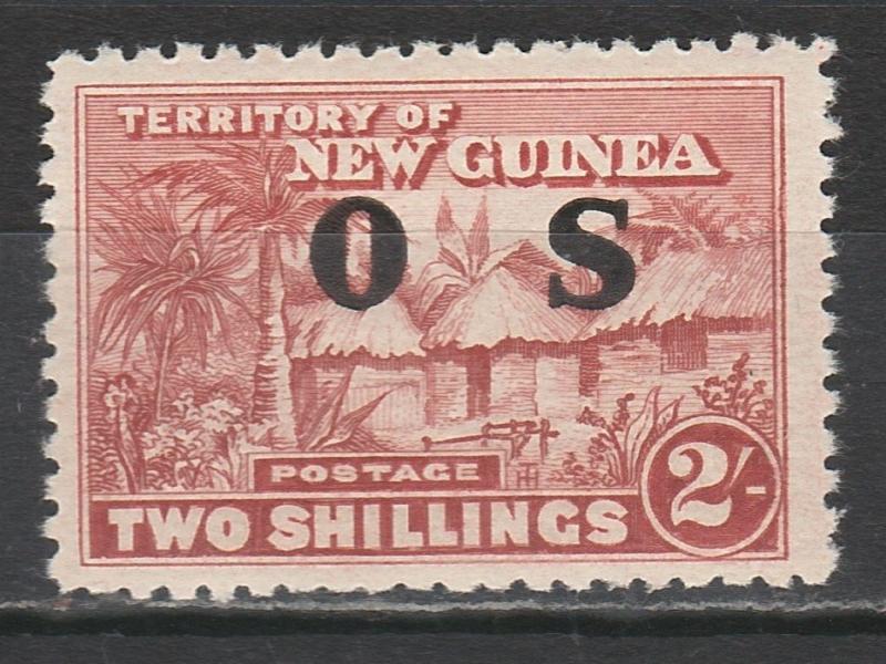 NEW GUINEA 1925 HUT OS 2/- TOP VALUE