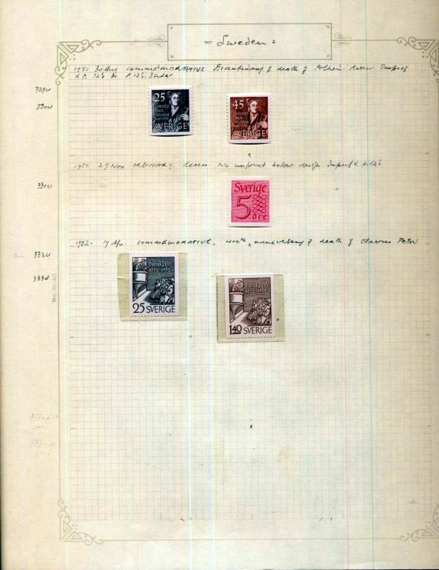 SWEDEN 1949/58 MH MNH on Pages (Apx 100+ Items) (Gar 648