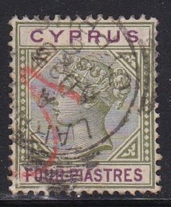 Album Treasures Cyprus  Scott # 32   4pi  Victoria  Very Fine Used CDS