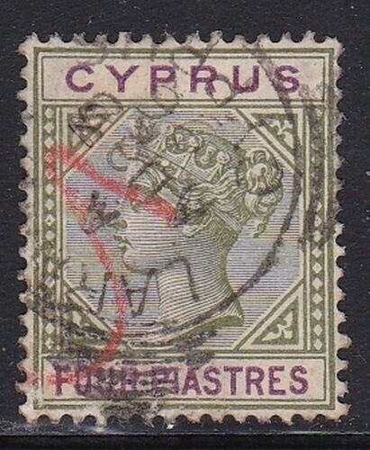 Album Treasures Cyprus  Scott # 32   4pi  Victoria  Very Fine Used CDS