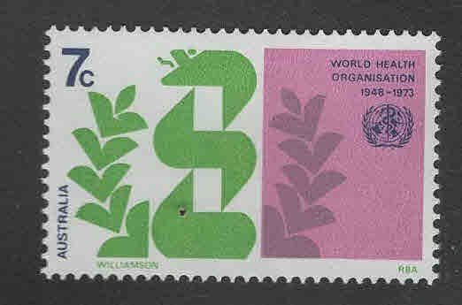 AUSTRALIA Scott 545 MH* 1972 WHO Malaria Eradication stamp