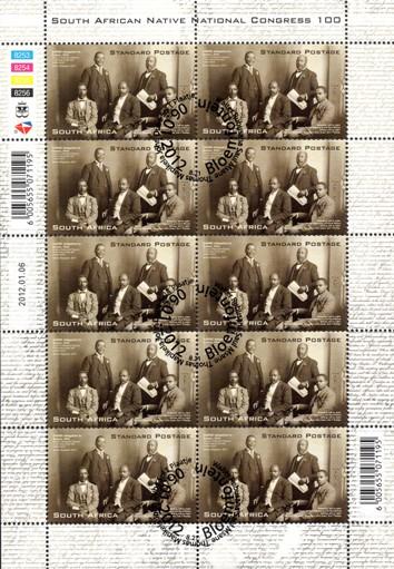 South Africa - 2012 ANC Centenary Sheet Used