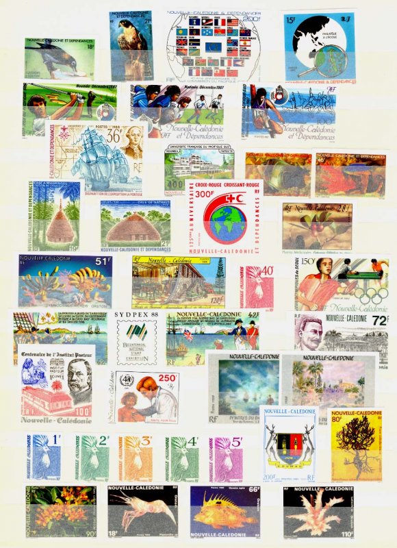 New Caledonia Collection MNH CV$13310.00 Imperforate 1950-1997 In Two Stockbooks