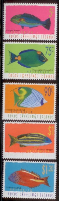 Cocos Islands 1995  SC# 304,308,311,313,314 Fish MNH L189