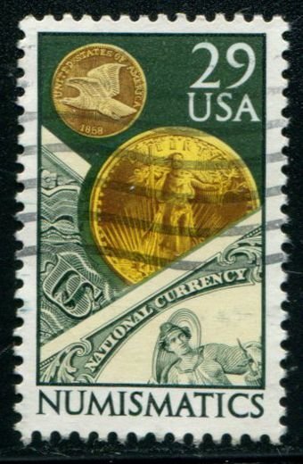 2558 US 29c Numismatics, used