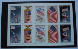 2003 37c Old Glory Scott 3780b Pane of 10 Mint NH